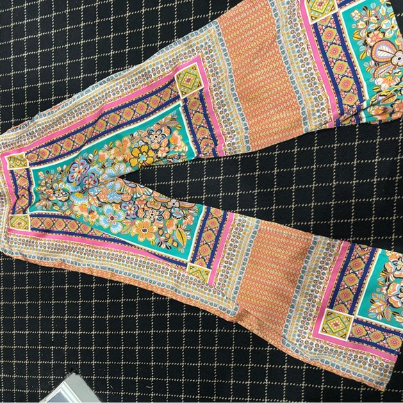 Fate Multicolor Paisley-Print Skirt - Pink, Yellow, Blue - Picture 3 of 3